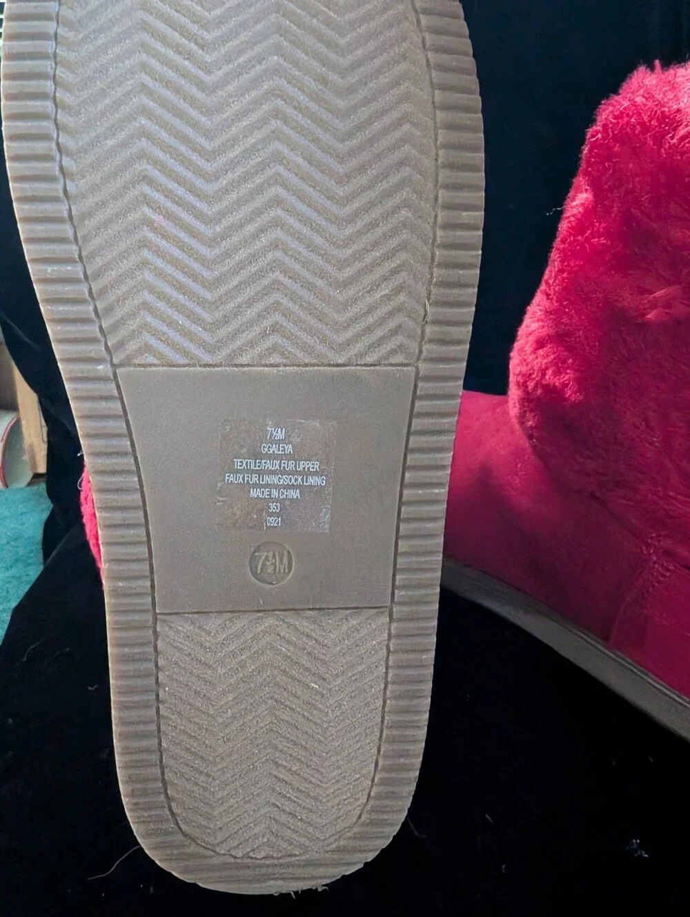 Guess  Red Faux-Fur Foldover Winter Boots